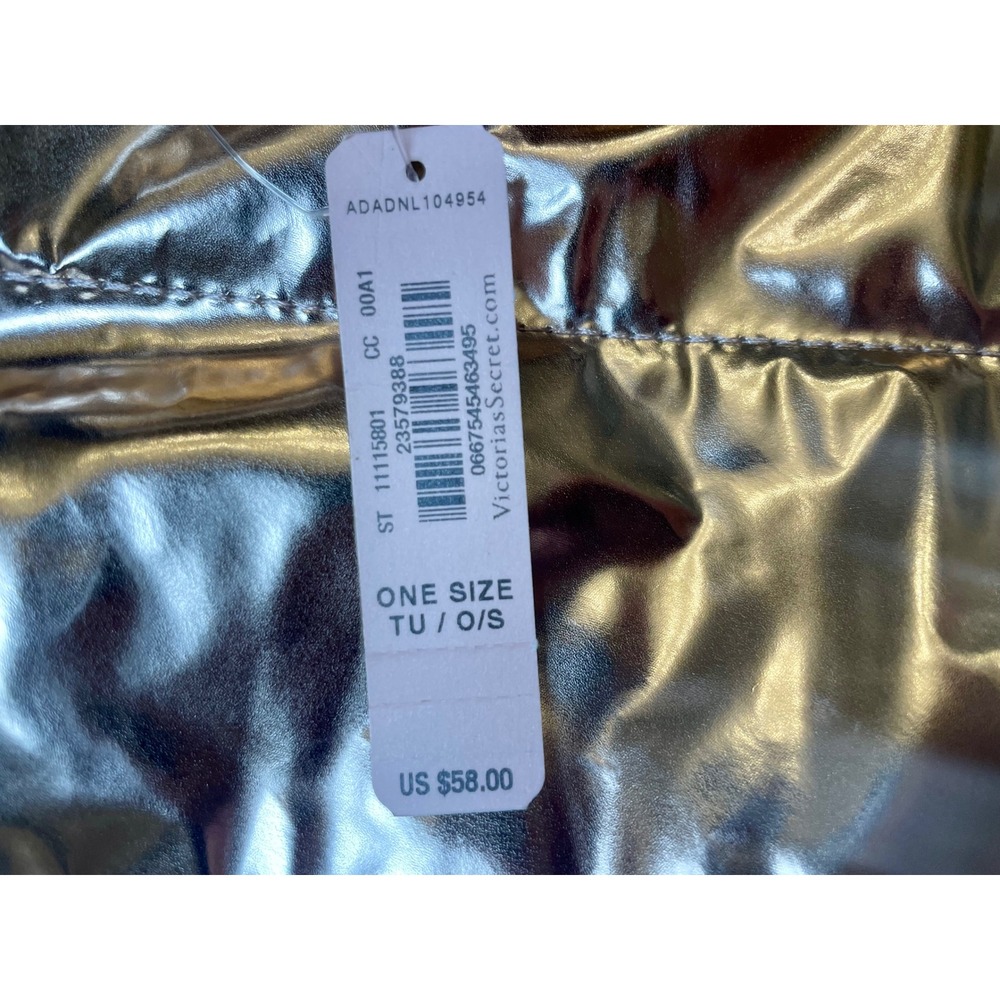Victoria's Secret Rose Gold Quilted Metallic Tote Bag Limited Edition NWT - Picture 8 of 8